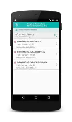 H.U. Fundación Jiménez Díaz android App screenshot 3